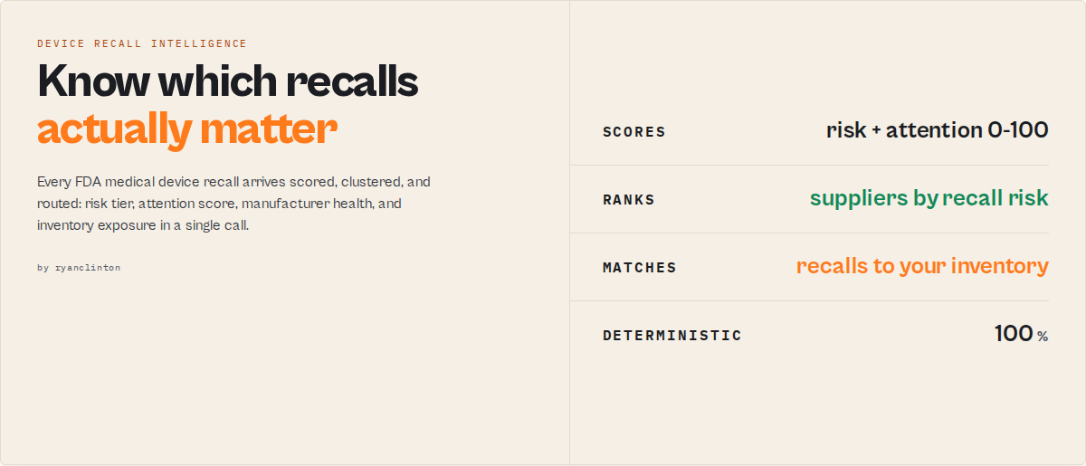 FDA Medical Device Recall Search — know which recalls actually matter